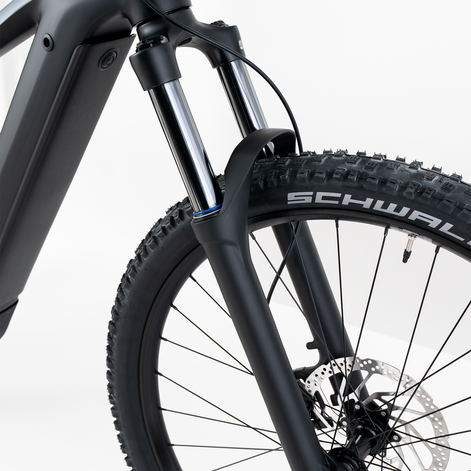 TRS-B 140 LTD, mid grey matte, Detailbild Gabel