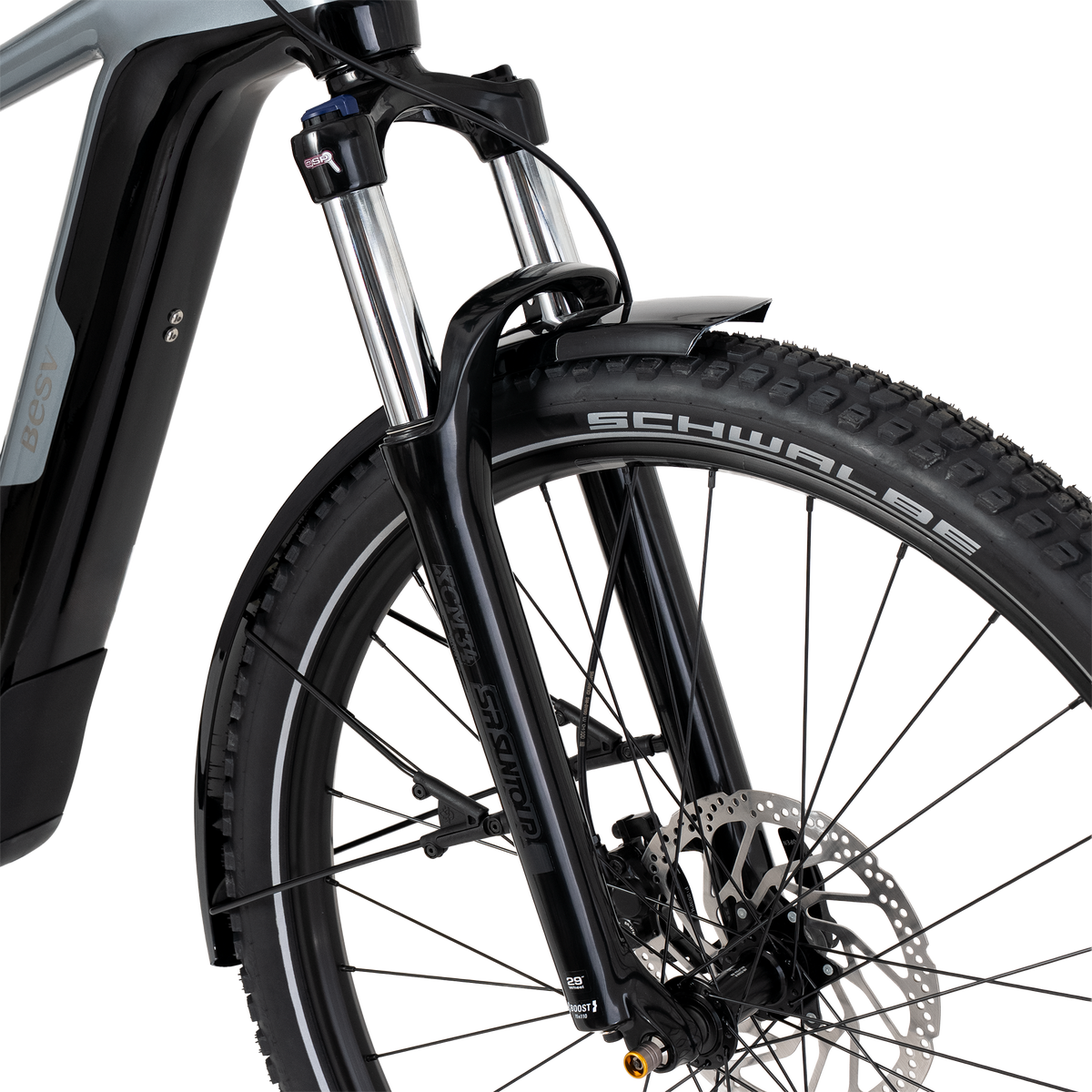 TRX-B-LTD, Mid Gray with Black Gloss, Federgabel
